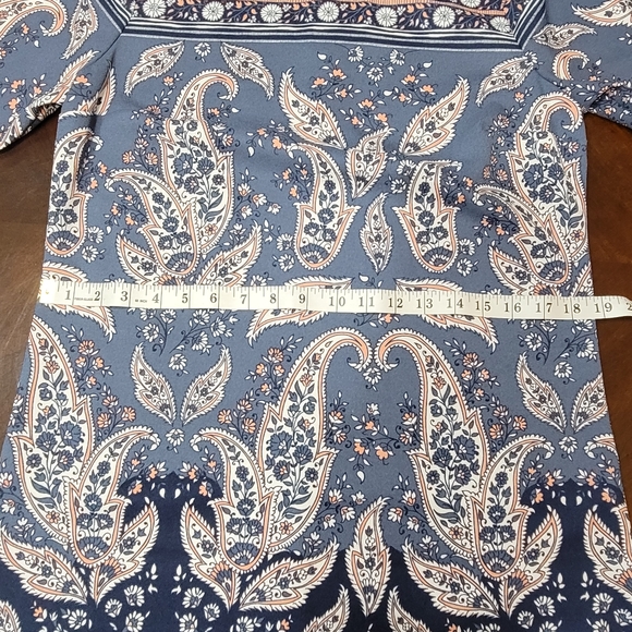 Abercrombie and Fitch | Blue and Pink Paisley Print Dress - Picture 6 of 6